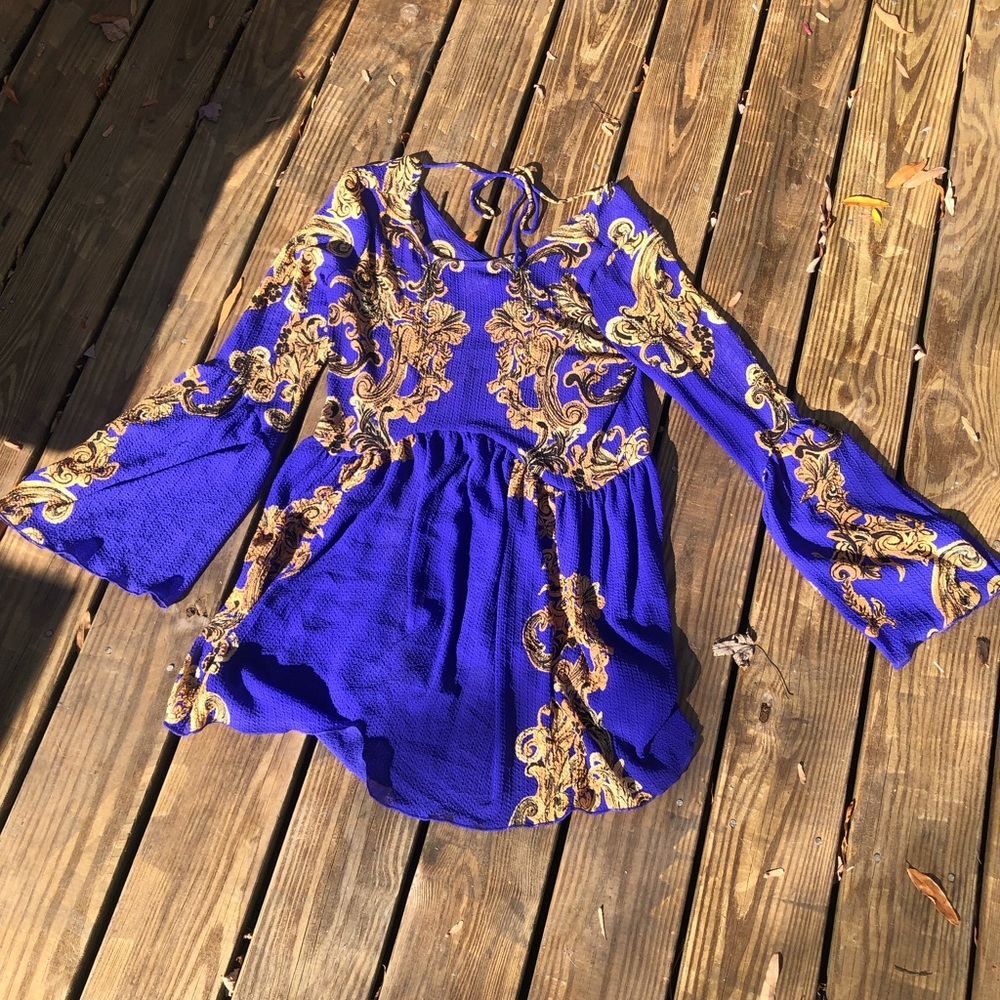 Free People Symphony Bell Sleeve Party Dress